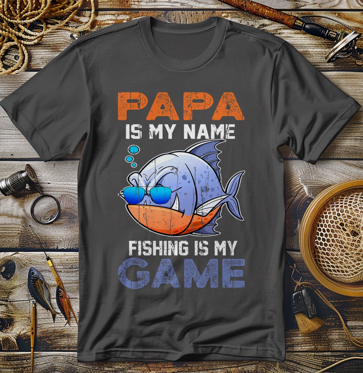 Papa Fish Game Piranah TShirt