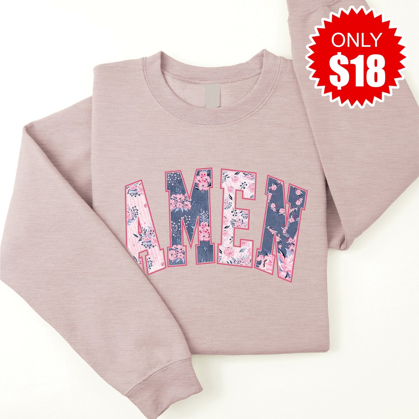 Amen Sweatshirt - Heather Pink Gravel - 18