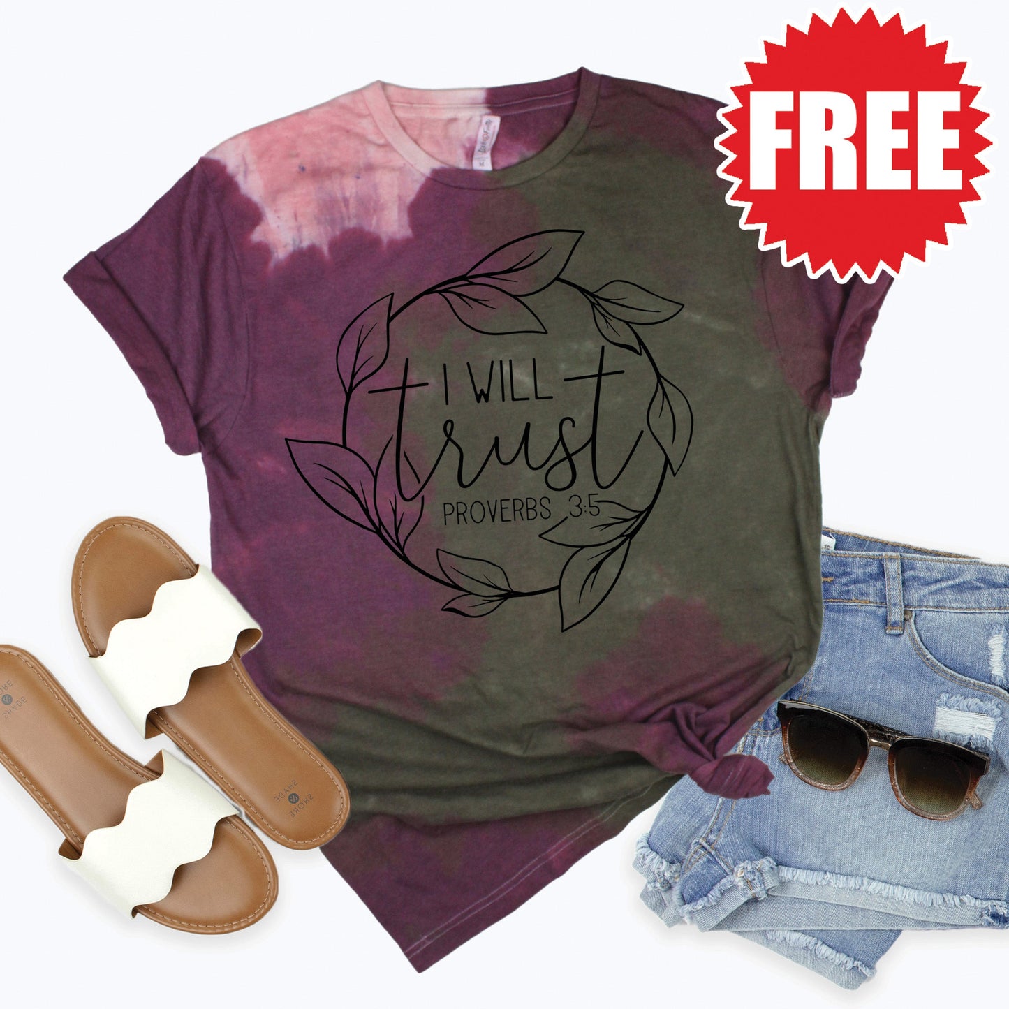 I Will Trust Tee - Plum Haze - 0
