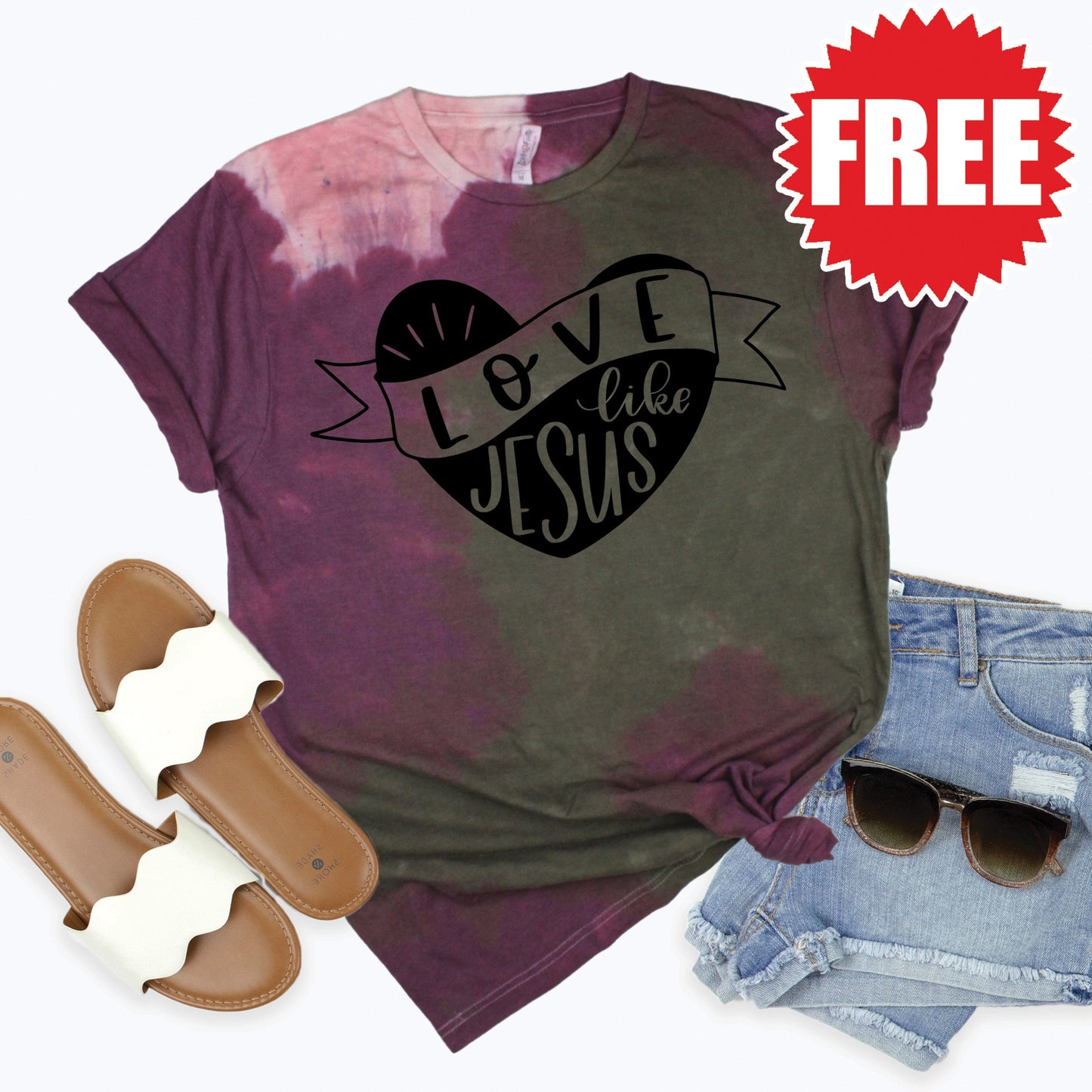 Love Like Jesus Tee - Plum Haze - 0