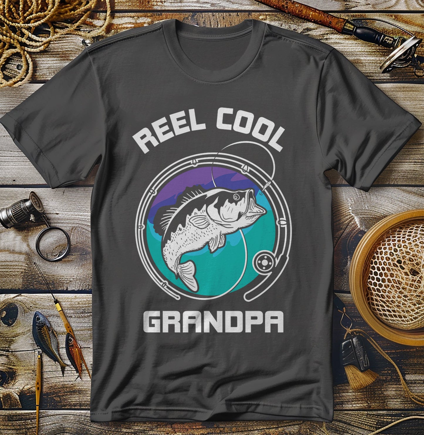 Reel Cool Grandpa Fishing TShirt T-Shirt