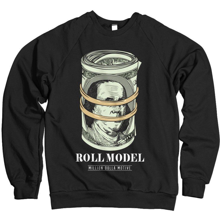 Roll Model - Black Crewneck Sweatshirt