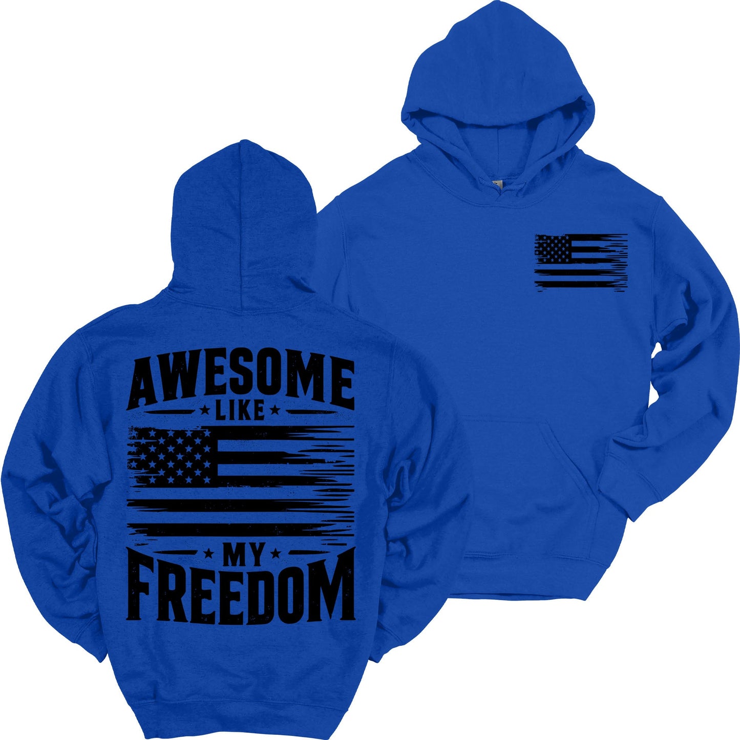 Awesome Like My Freedom Patriotic Heavy Blend Hooded Sweatshirt