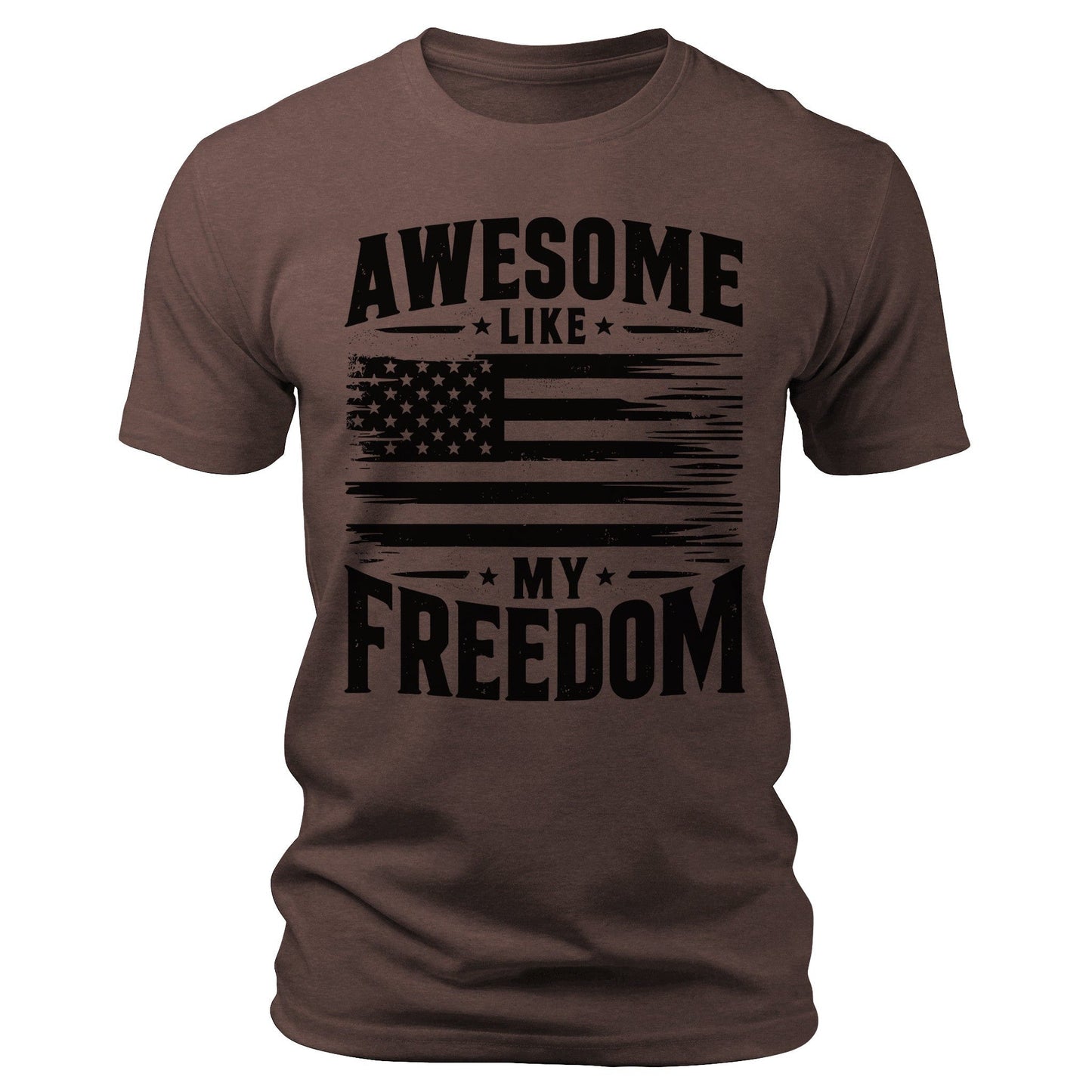 Men's Awesome Like My Freedom T-Shirts Patriotic Short Sleeve Crewneck Graphic Tees