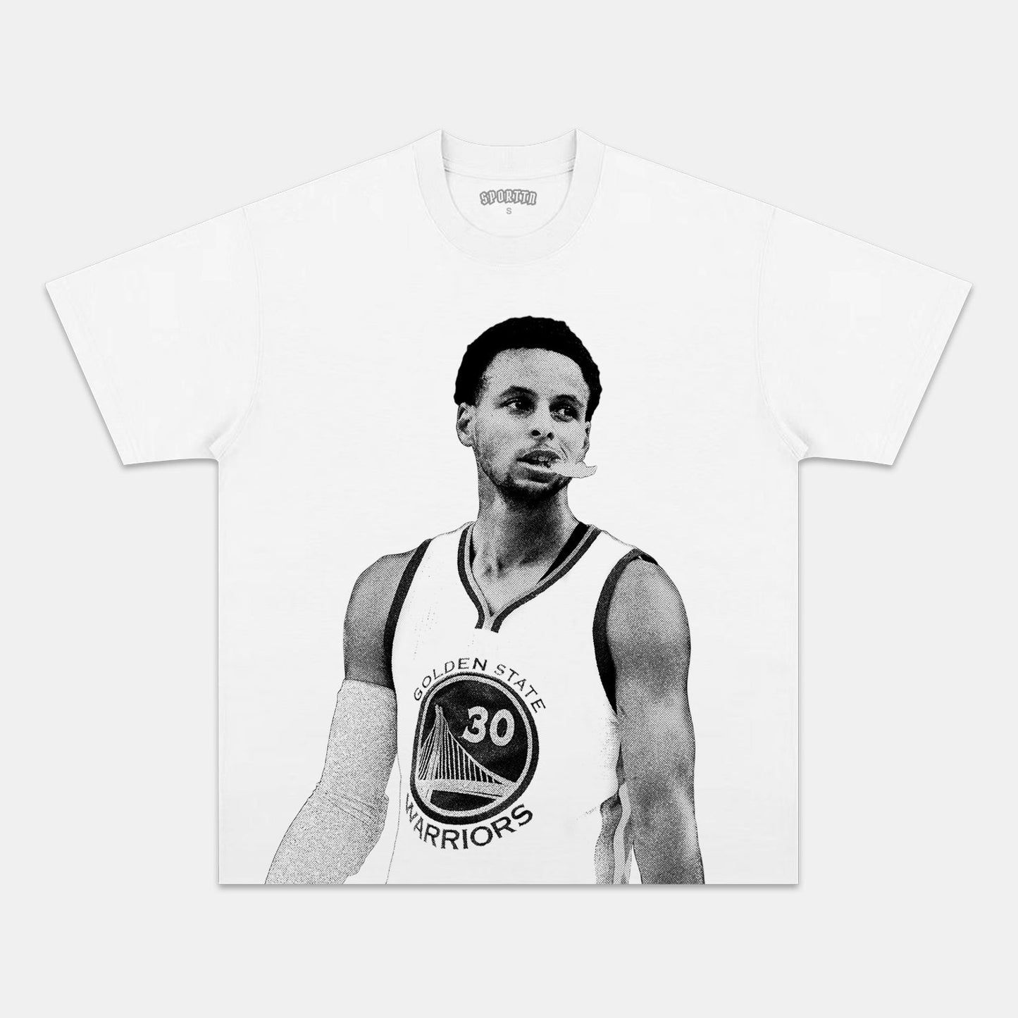 STEPHEN CURRY WHITE TEE Style002