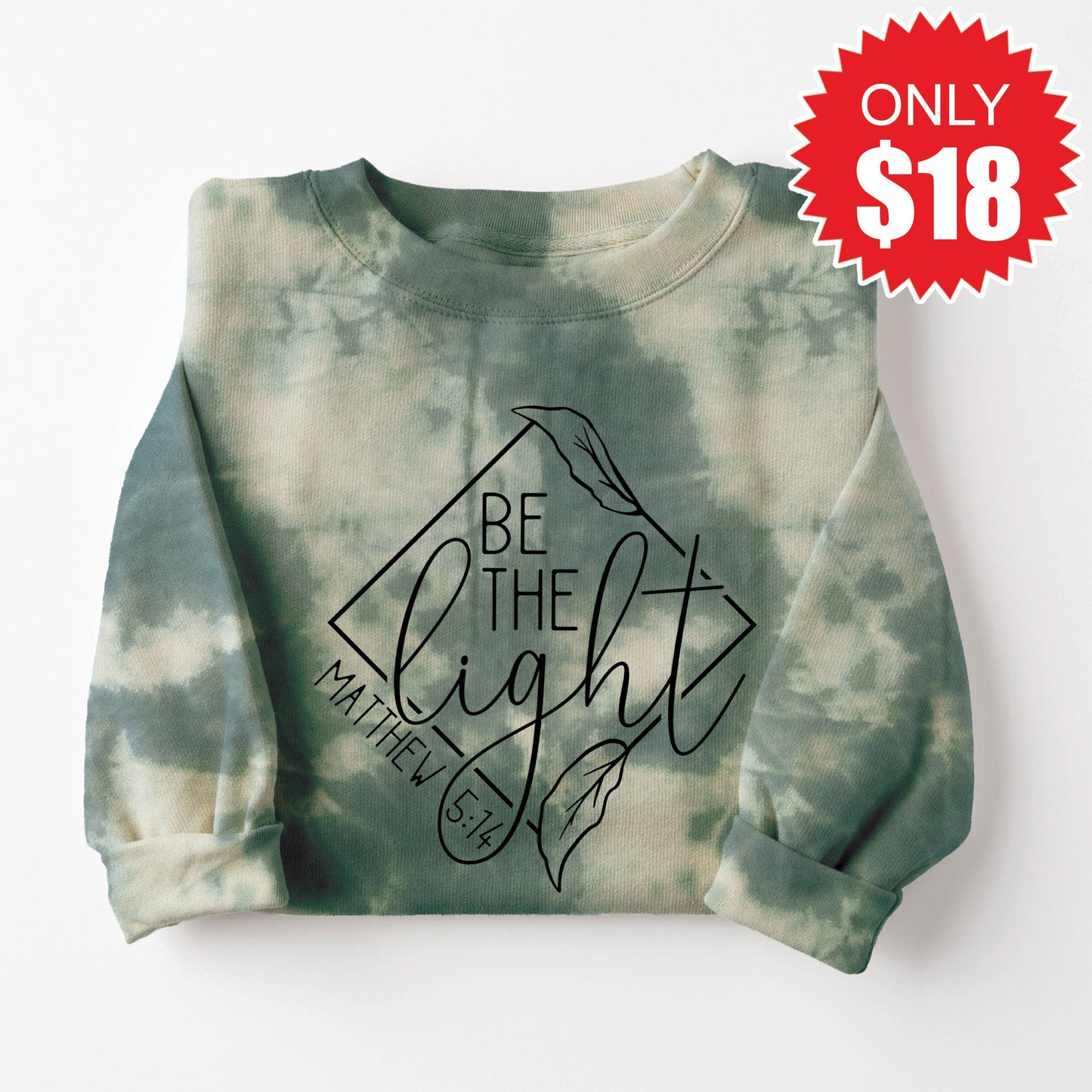 Be The Light Sweatshirt - Sapphirine Tie Dye - 18
