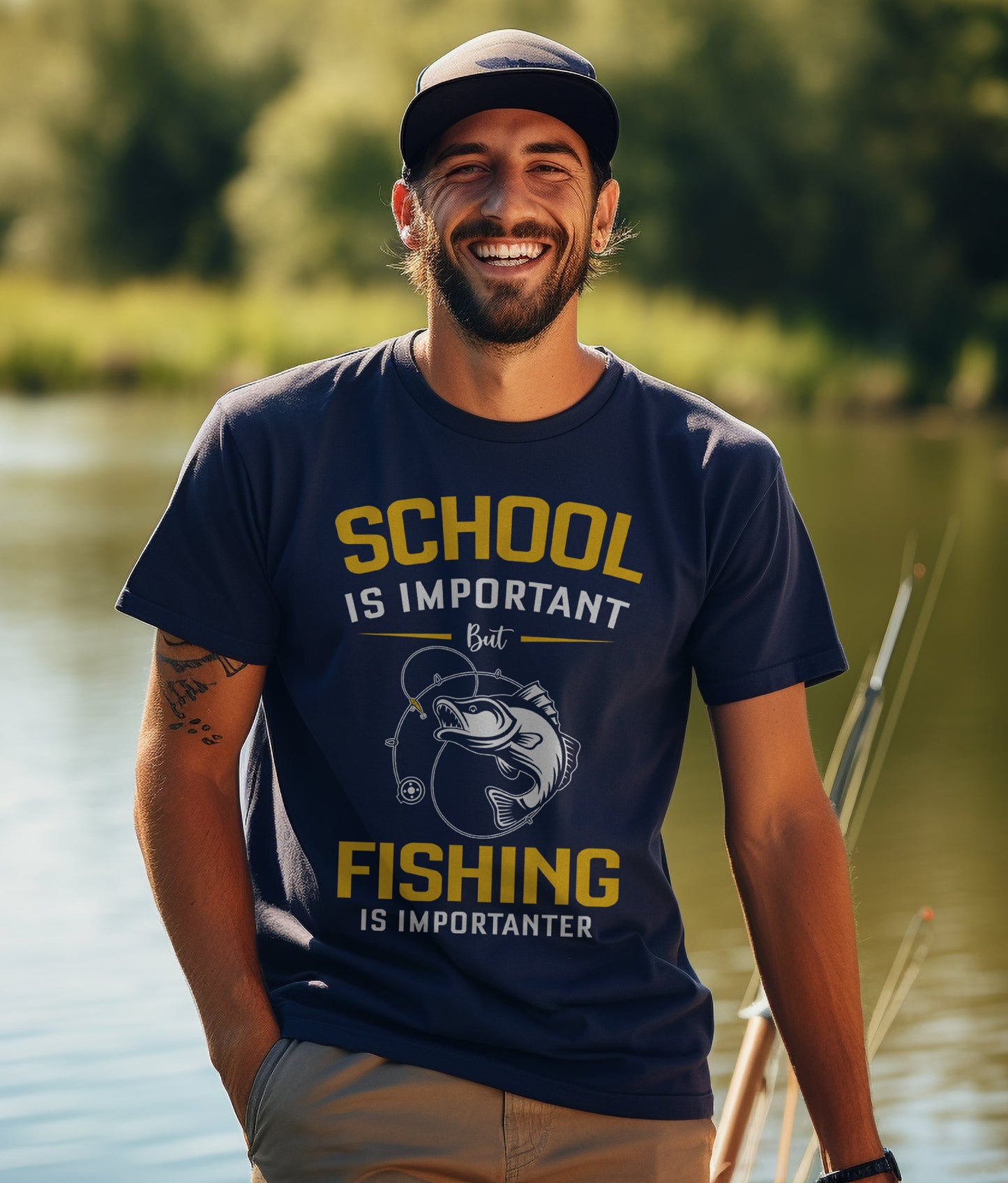 School Is Important, Fishing Is T-Shirt