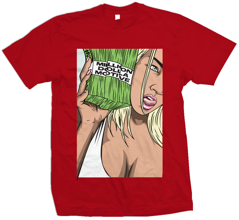 She's Talking Money - Red T-Shirt