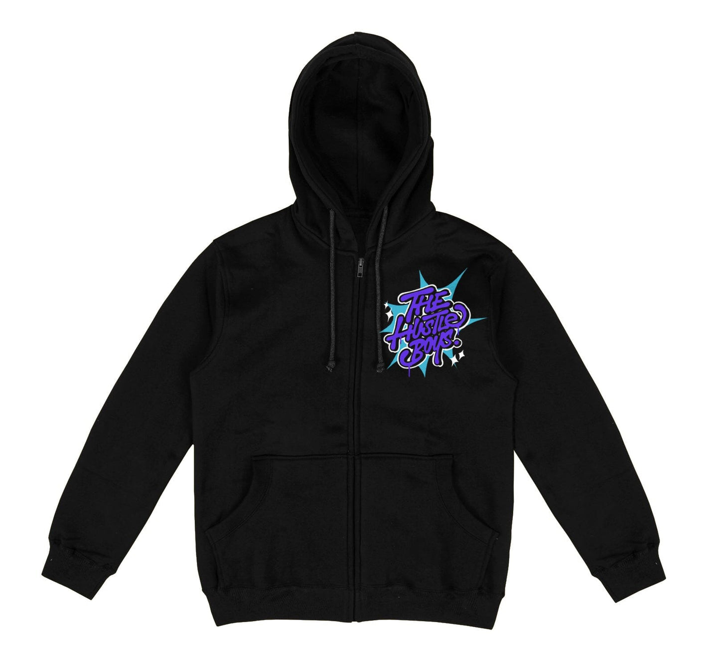 The Hustle Boys - Black Zipper Hoodie Sweatshirt