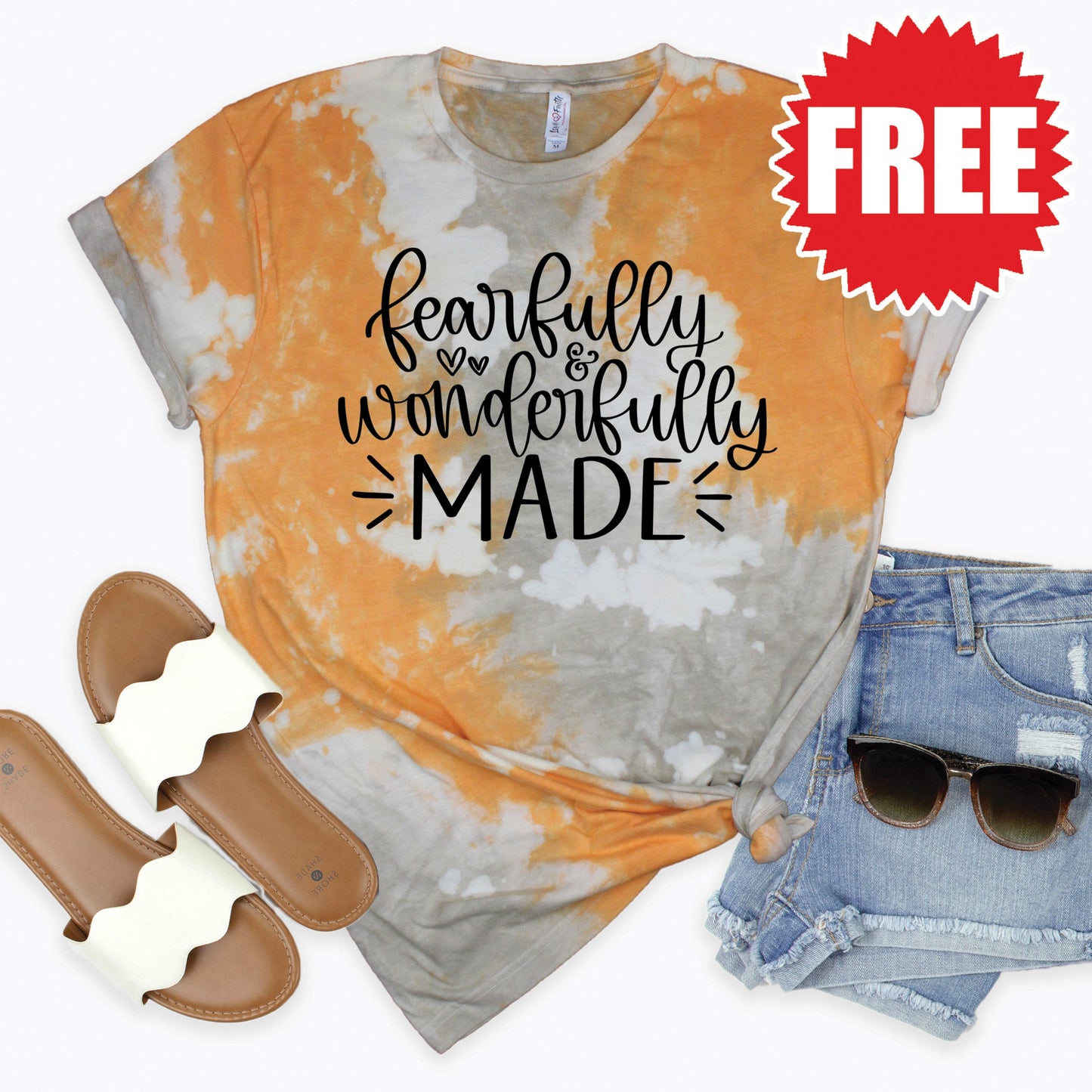 Fearfully And Wonderfully Tee - Toast Splash Tie Dye - 0
