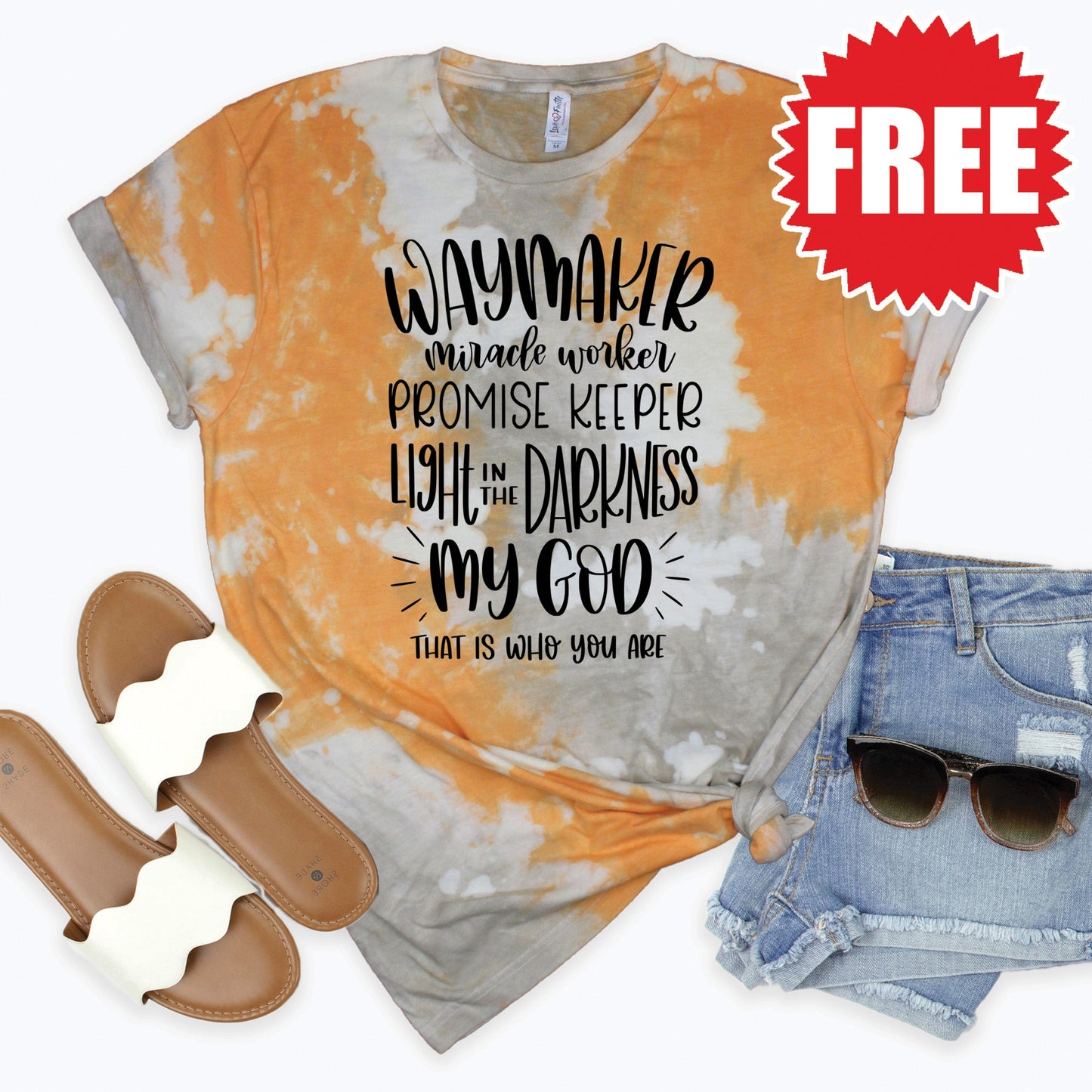 Waymaker Tee - Toast Splash Tie Dye - 0