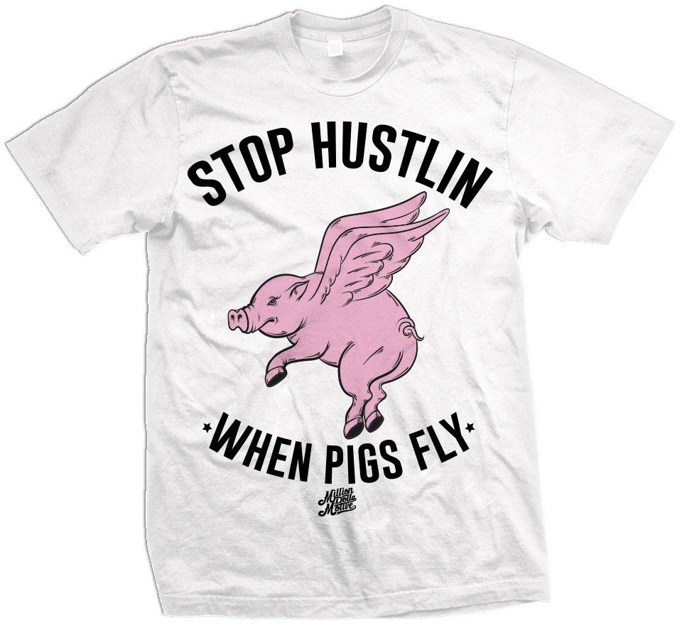 When Pigs Fly - White T-Shirt | Foamposite Elemental Rose
