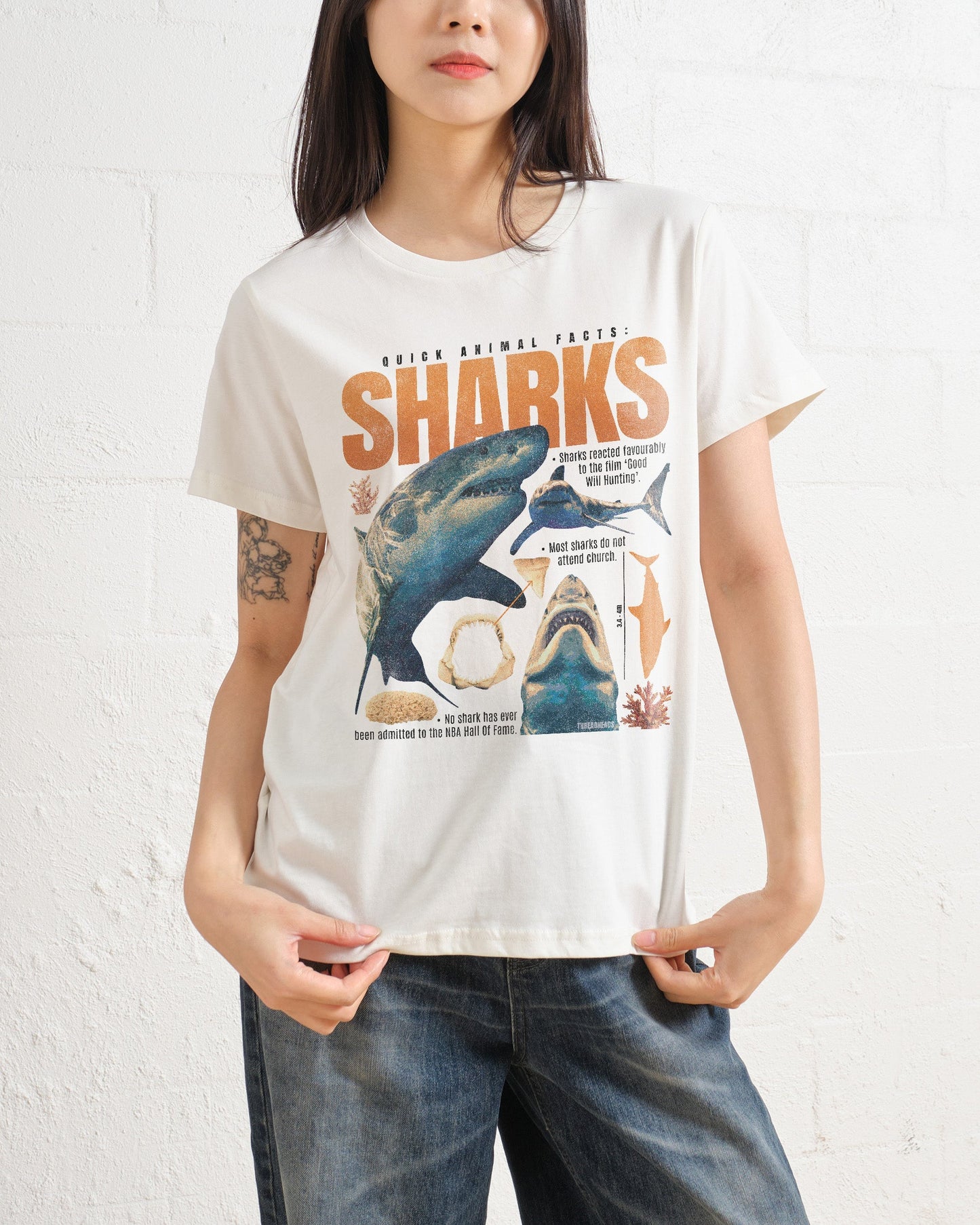 Quick Animal Facts - Sharks Women's Tee