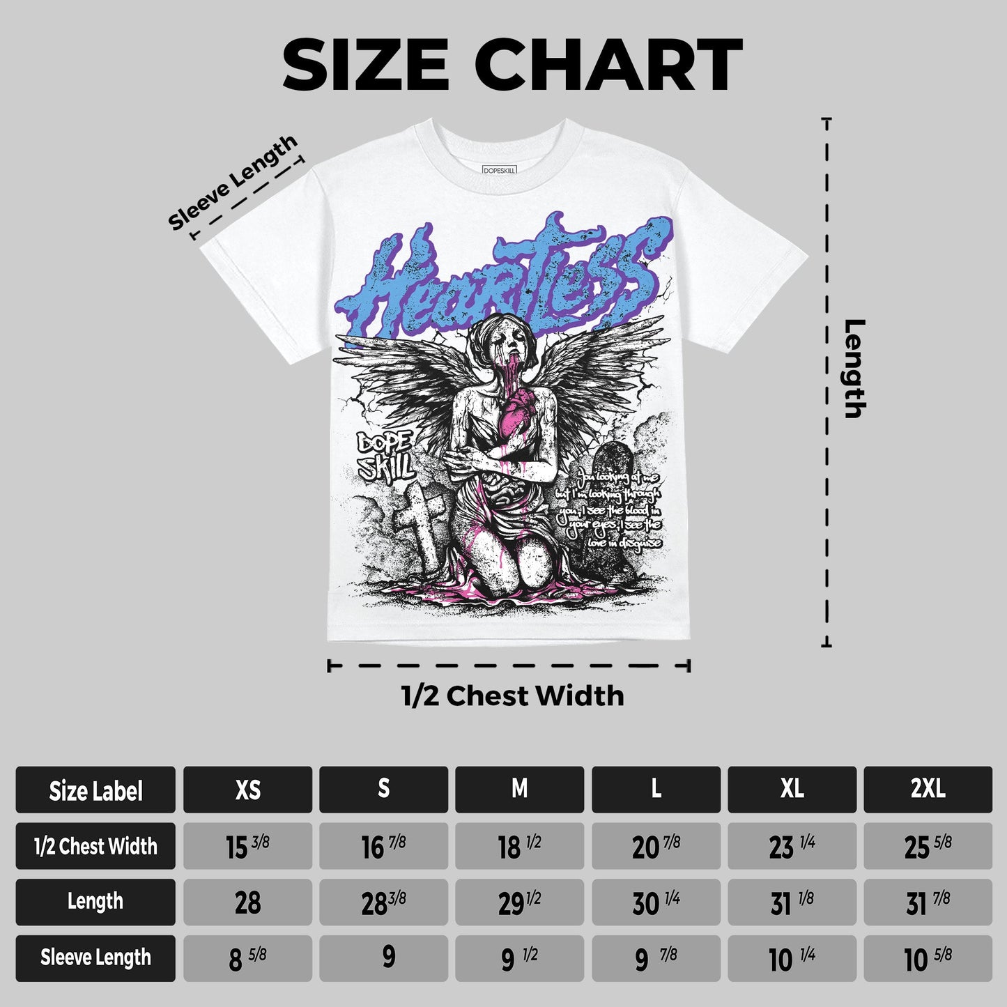 PURPLE Collection DopeSkill Oversize Print T-Shirt Heartless Graphic