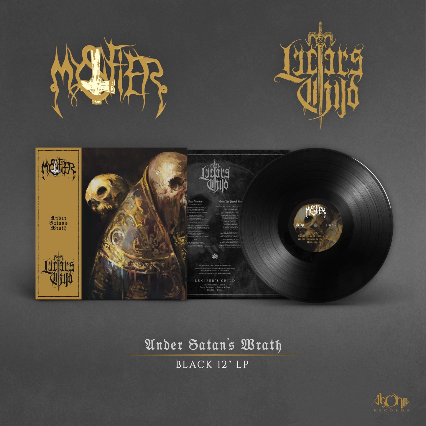Mystifier / Lucifer's Child "Under Satan's Wrath Black LP + LC Tee" Bundle