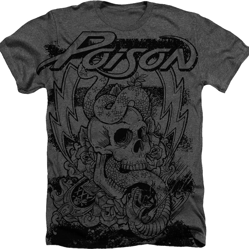 Big Print Snake and Skull Poison T-Shirt