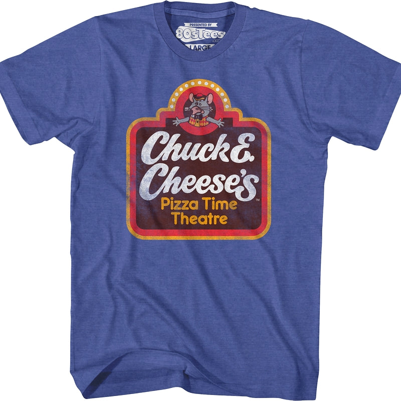 Blue Logo Chuck E. Cheese's Pizza Time Theatre T-Shirt