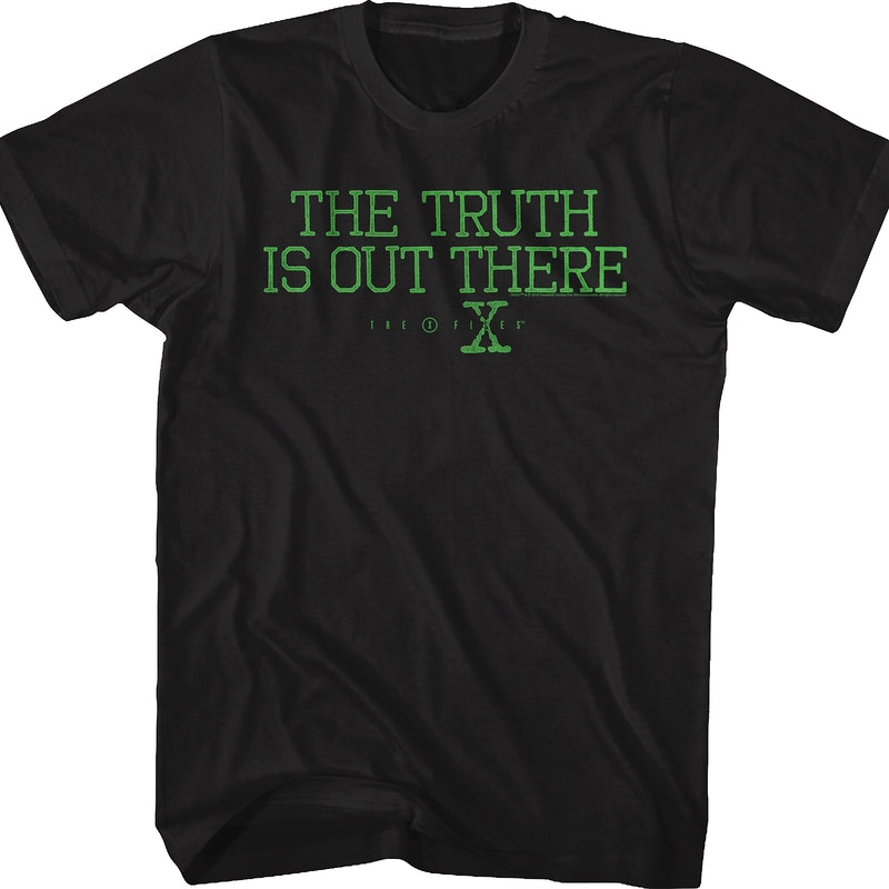Black The Truth Is Out There X-Files T-Shirt