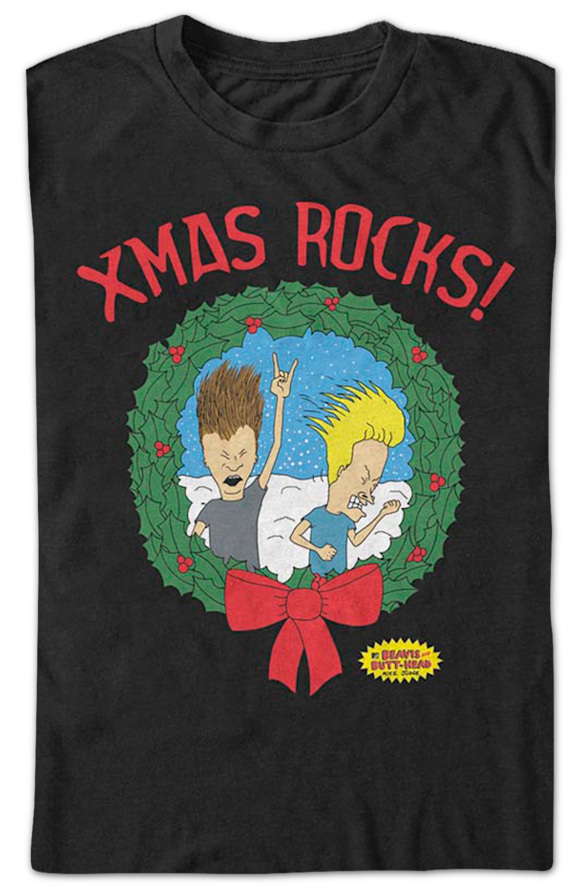 Black Xmas Rocks Beavis And Butt-Head T-Shirt