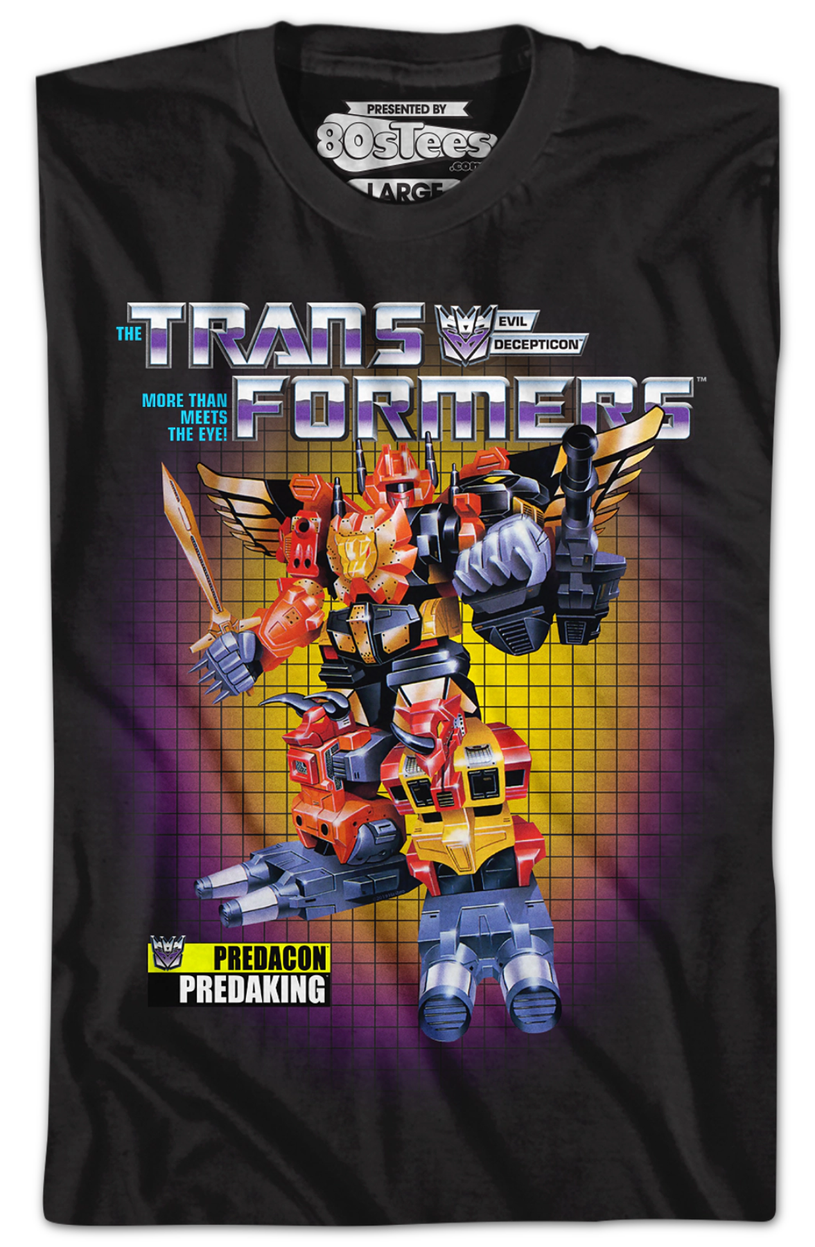 Box Art Predaking Transformers T-Shirt