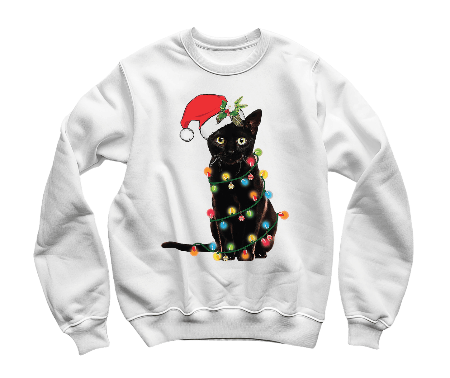 Cat-Christmas Lights Sweatshirt