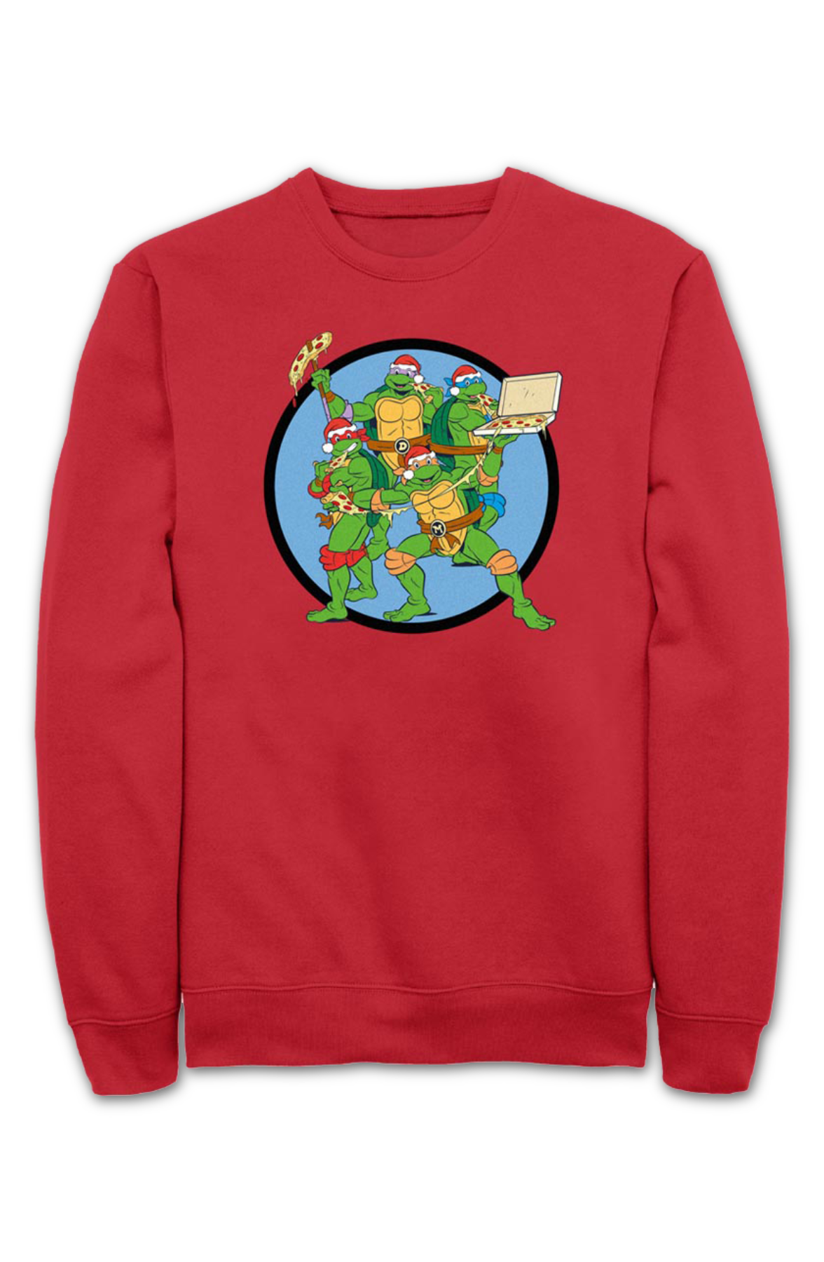 Christmas Pizza Teenage Mutant Ninja Turtles Sweatshirt