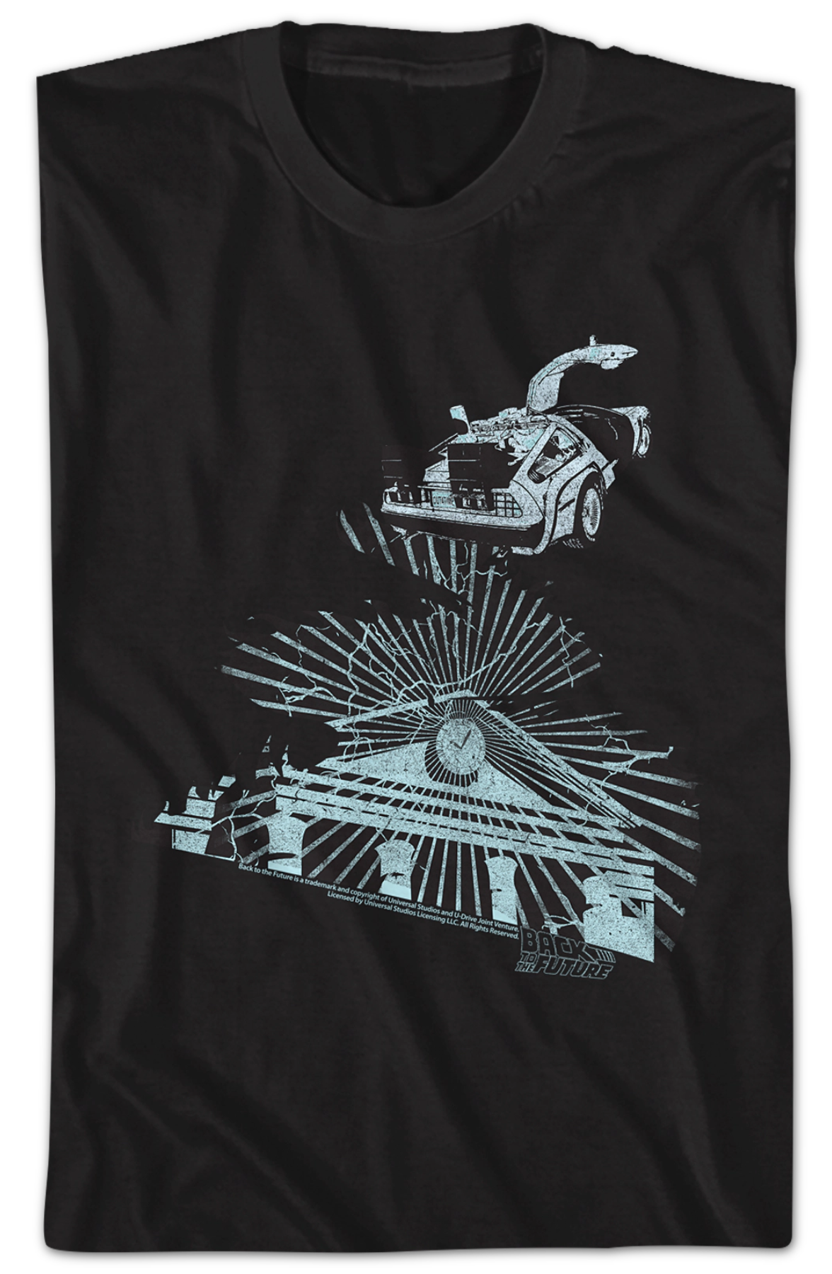 Clock Tower Lightning Storm Back To The Future T-Shirt