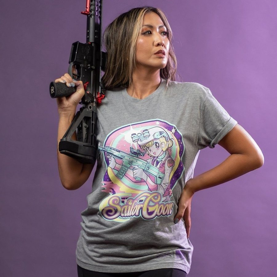 Women's Sailor Goon Boyfriend Fit T-Shirt - Dark Heather Gray