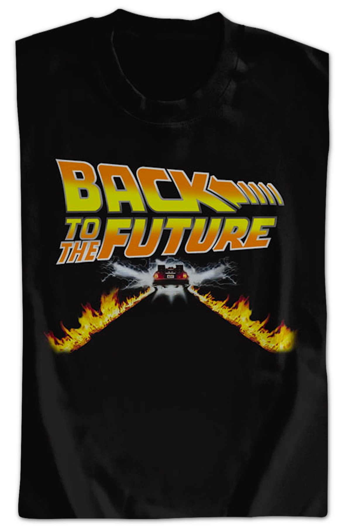 Delorean Fire Tracks Back To The Future Sweatshirt