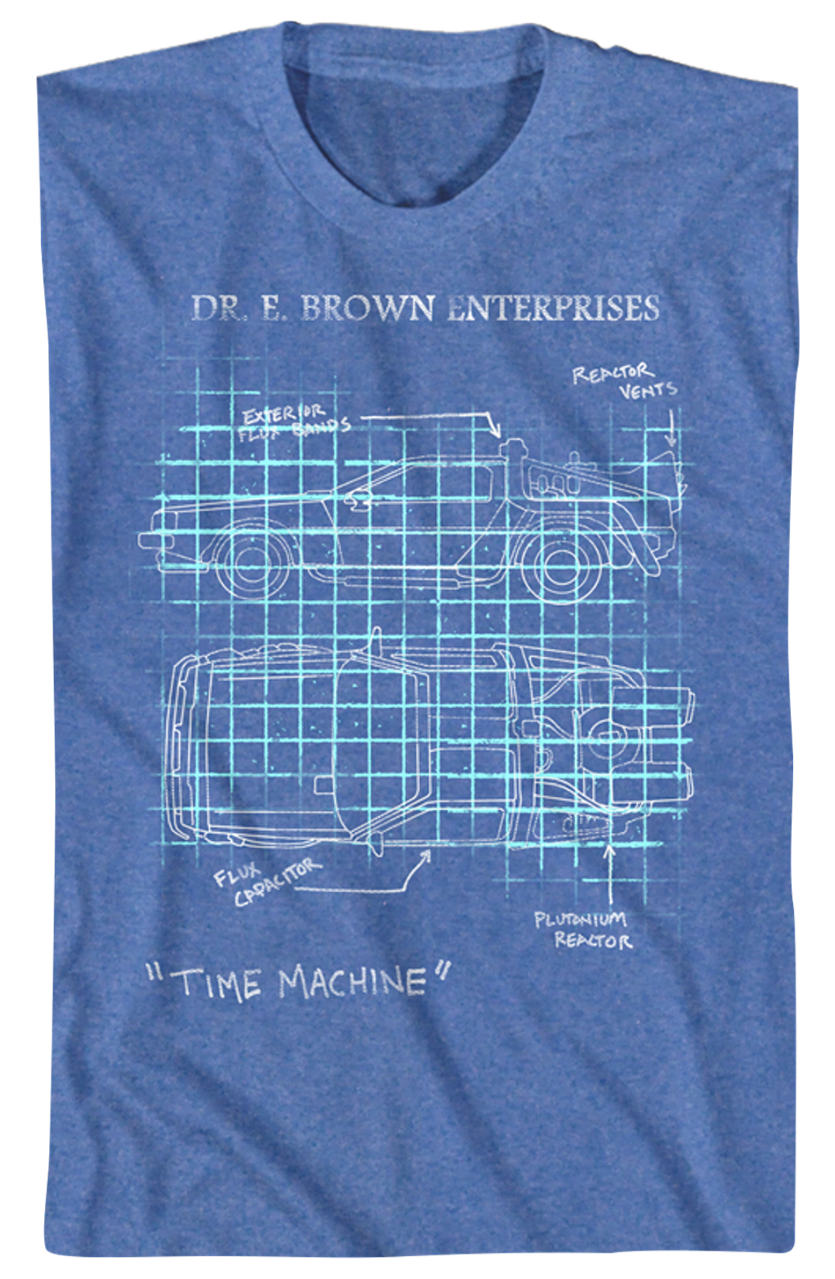 Delorean Schematic Back To The Future T-Shirt