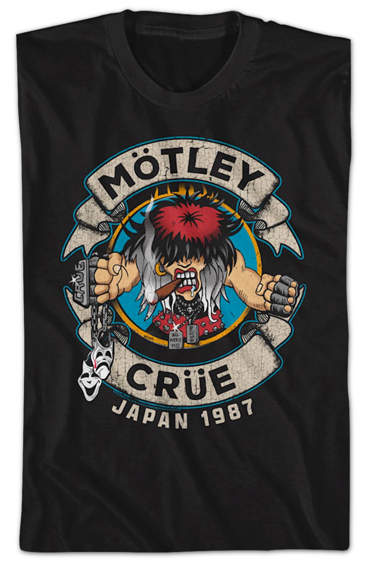Distressed Allister Fiend Japan 1987 Motley Crue T-Shirt