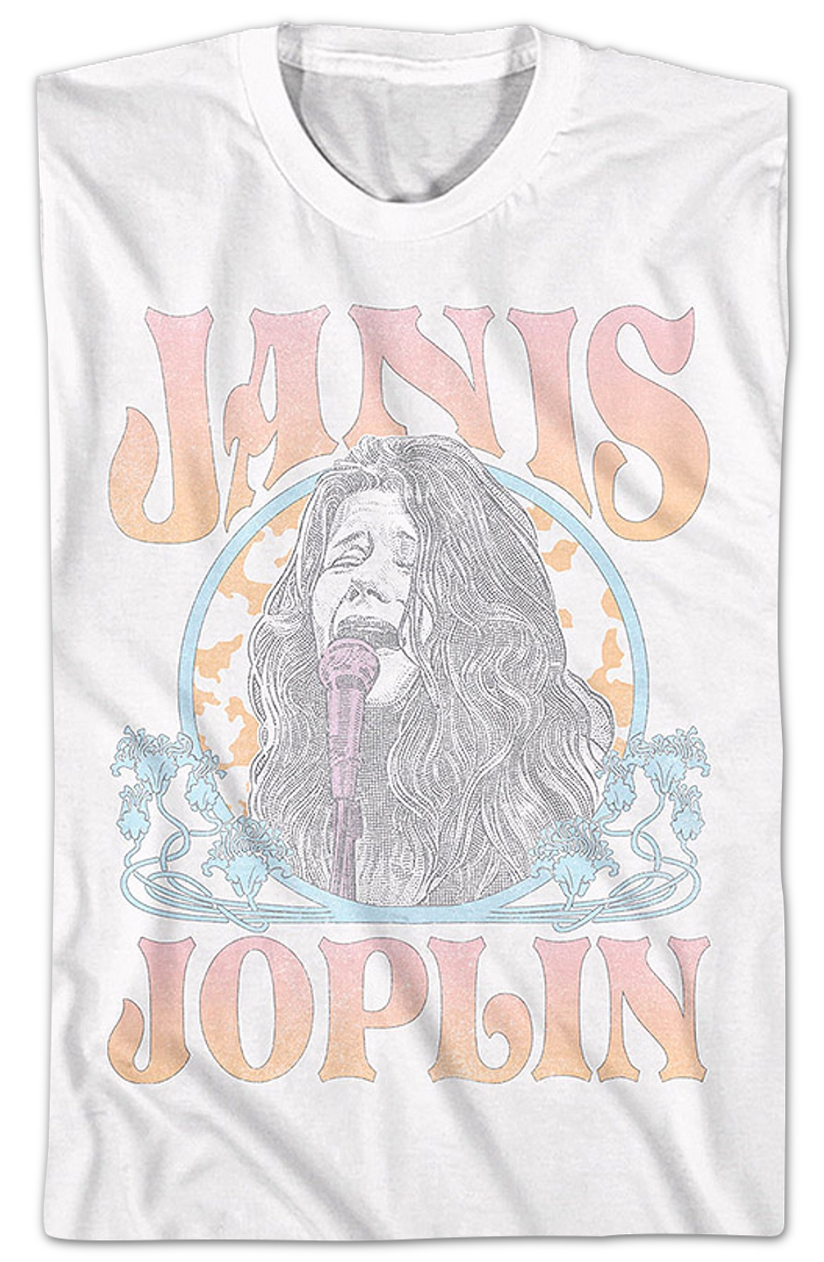 Distressed Circle Janis Joplin T-Shirt