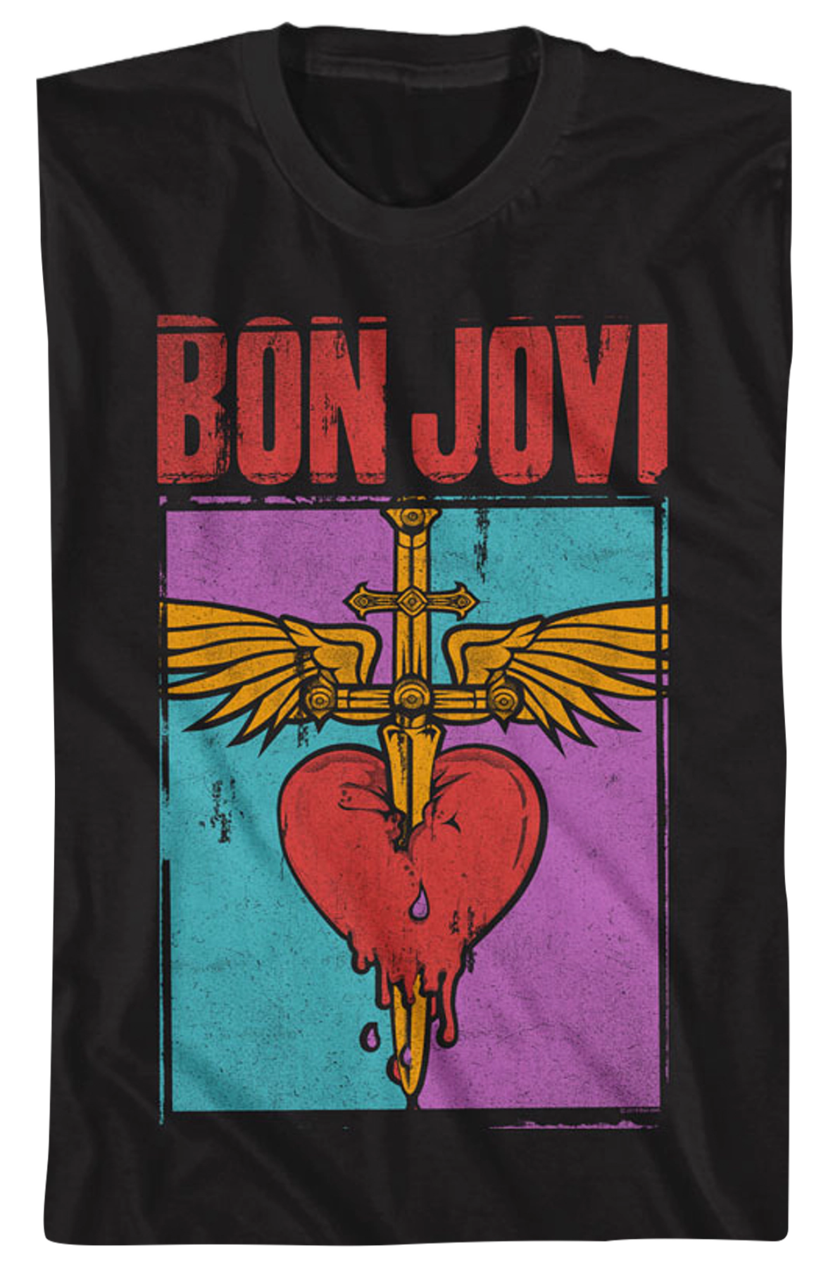 Distressed Logo Bon Jovi T-Shirt
