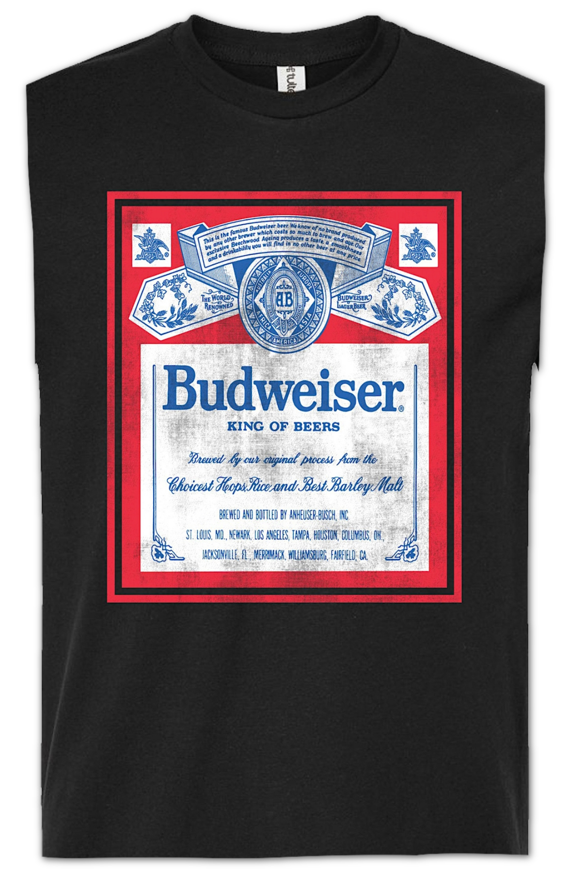 Distressed Logo Budweiser T-Shirt