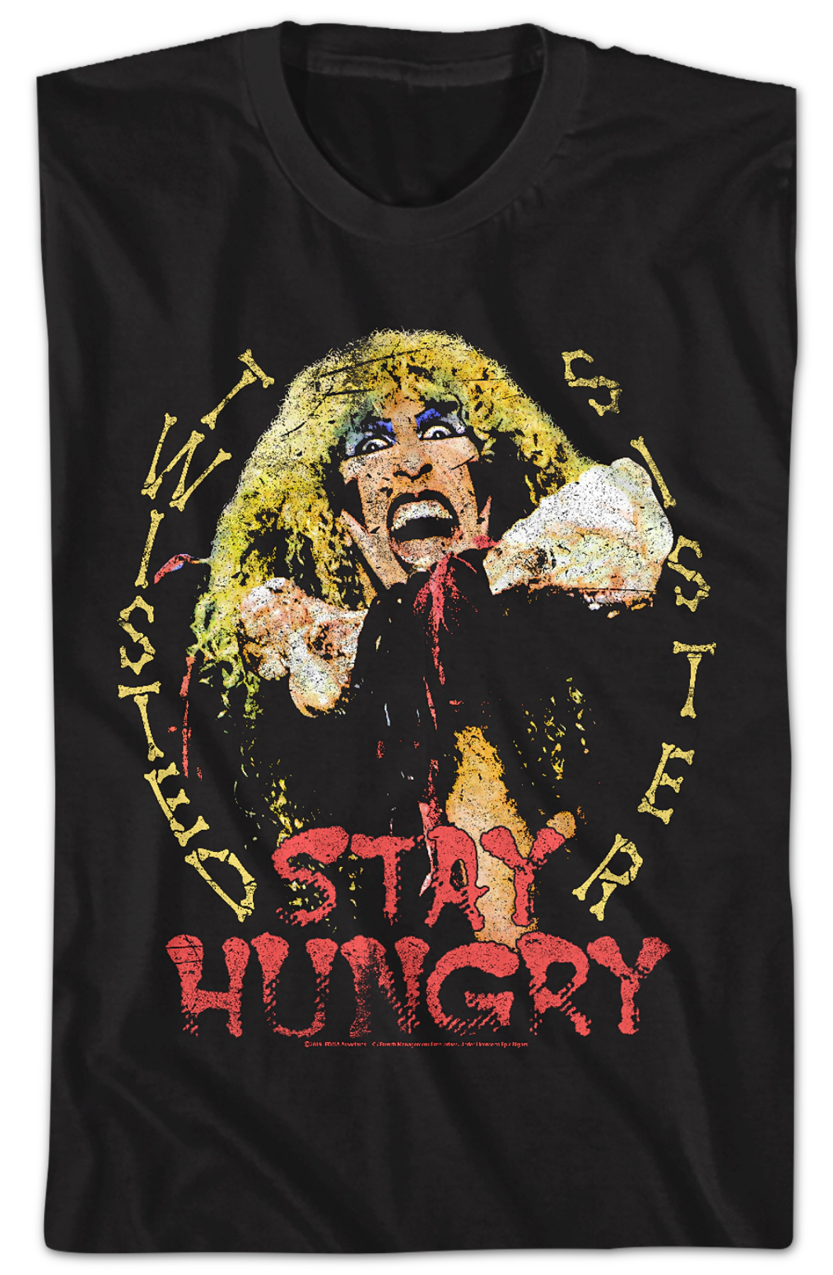 Distressed Stay Hungry Twisted Sister T-Shirt