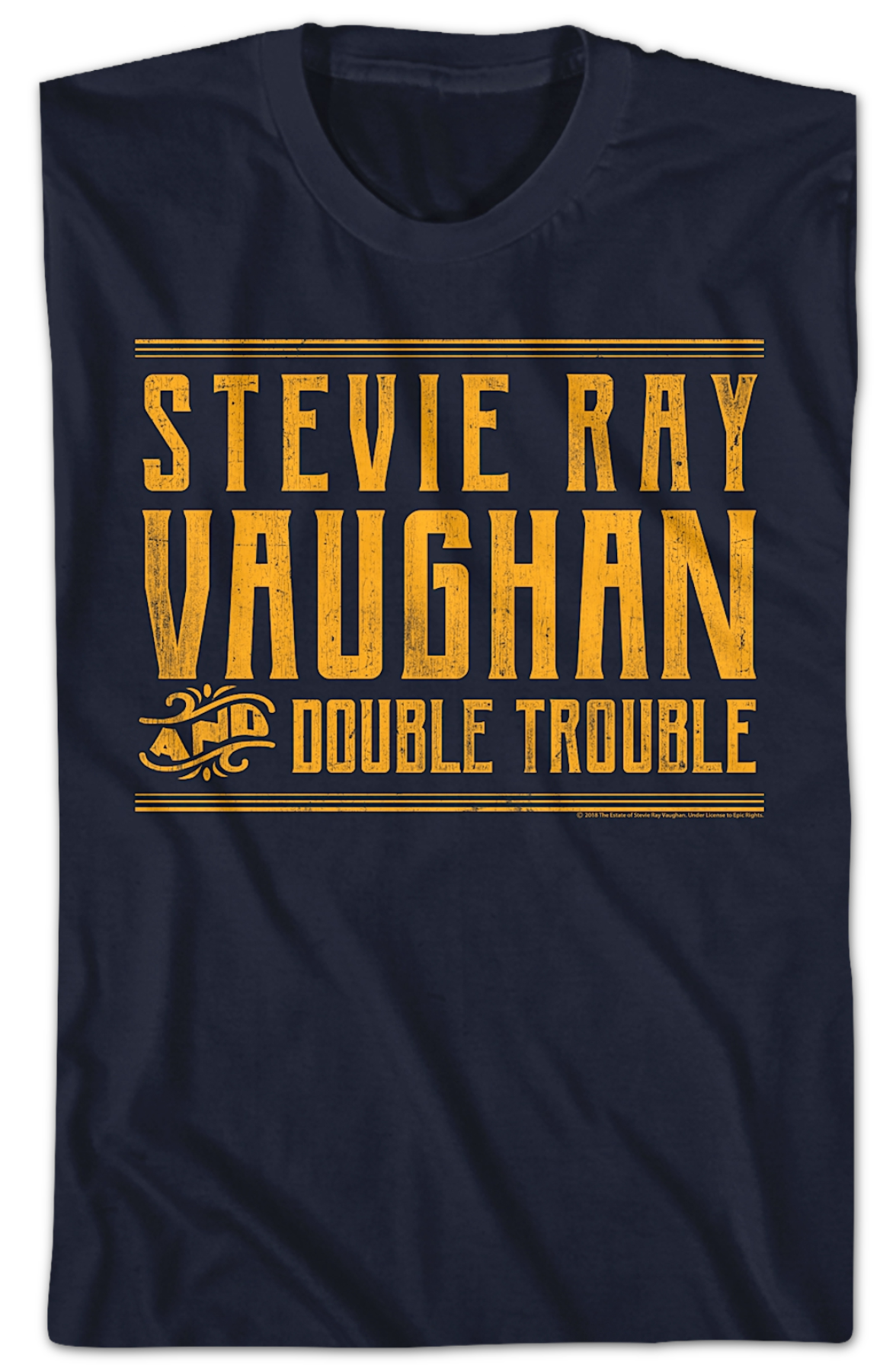 Distressed Stevie Ray Vaughan and Double Trouble T-Shirt