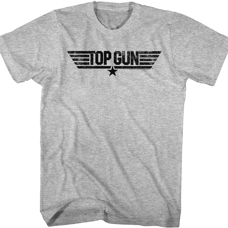 Distressed Top Gun Logo T-Shirt Style001