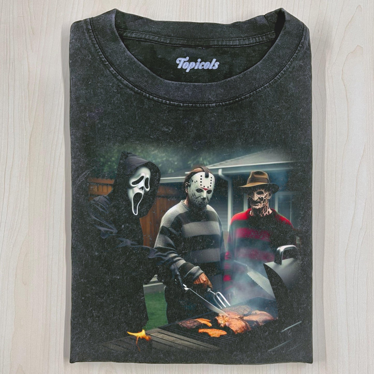 VINTAGE HORROR MOVIE CHARACTERS T-SHIRT Style001