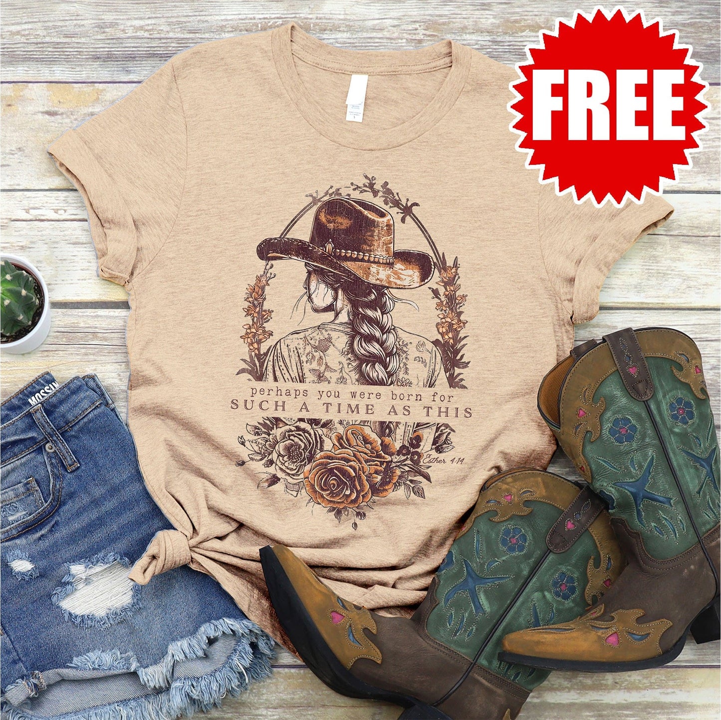 Esther 4:14 Tee - Heather Sand
