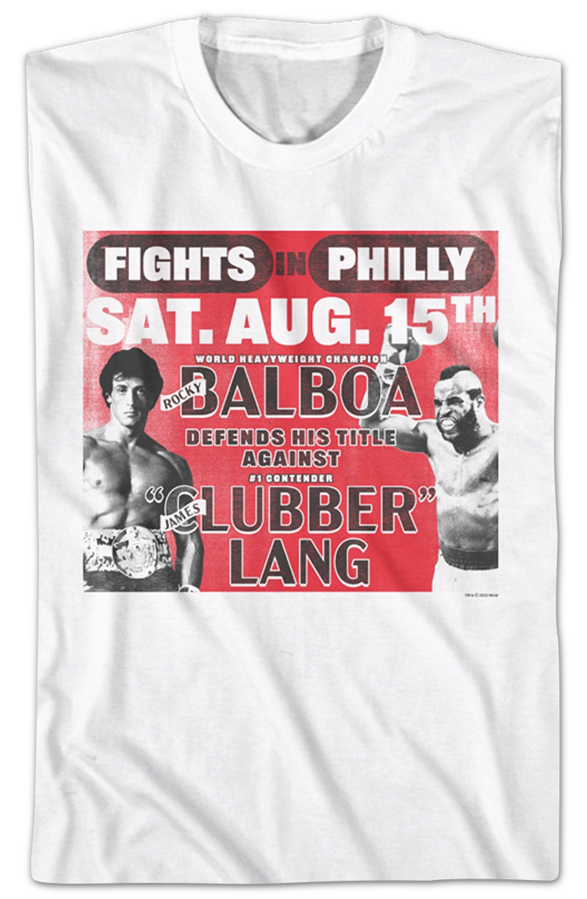 Fights In Philly Rocky Balboa vs Clubber Lang Rocky T-Shirt