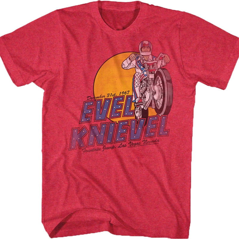 Fountain Jump Evel Knievel T-Shirt
