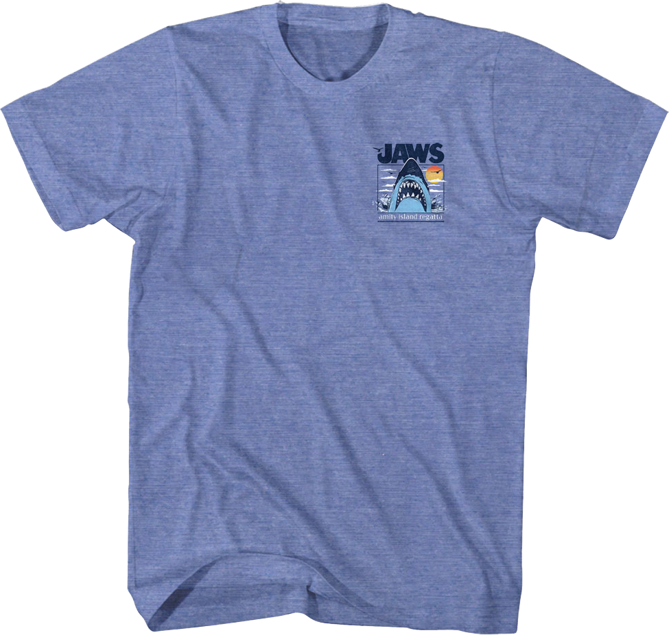 Front & Back Amity Island Regatta Jaws T-Shirt