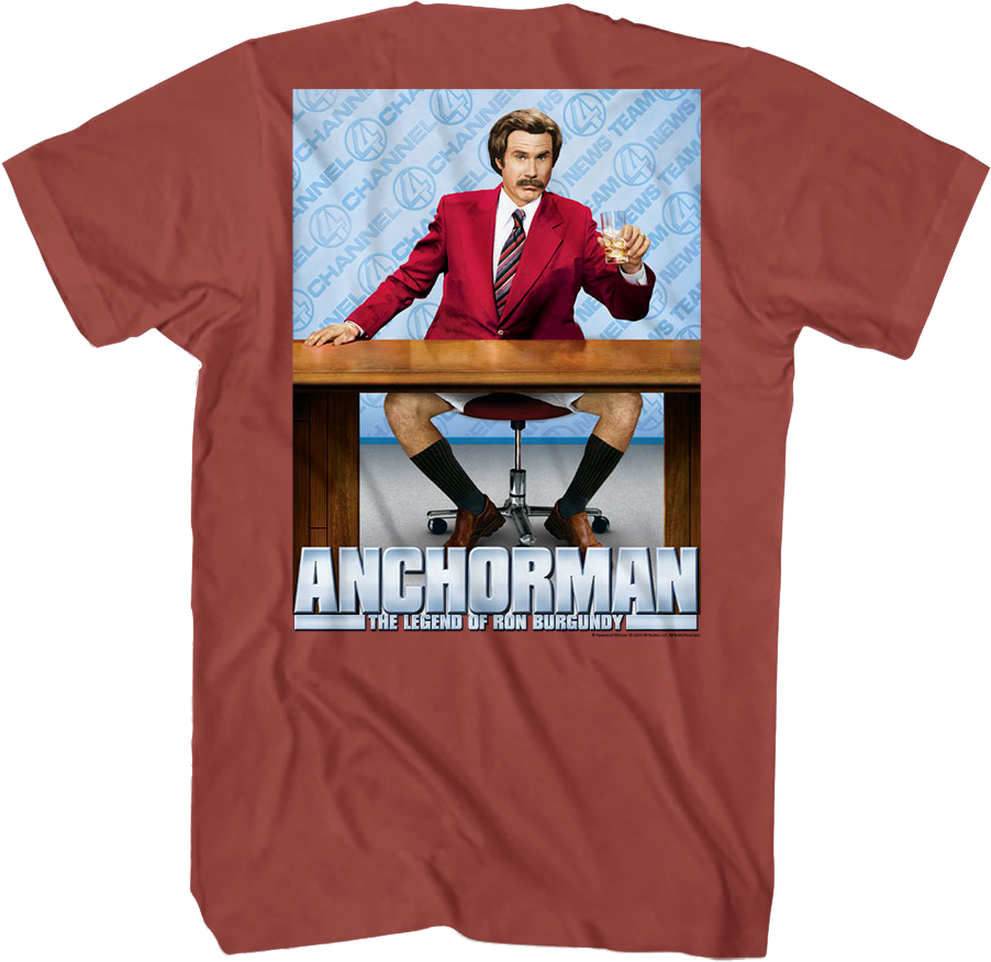Front & Back You Stay Classy San Diego Anchorman T-Shirt
