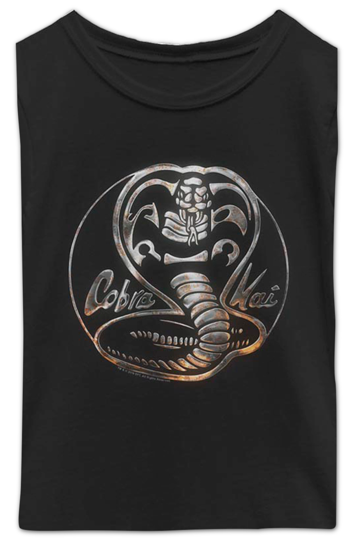 Girls Youth Faux Chrome Logo Cobra Kai Shirt