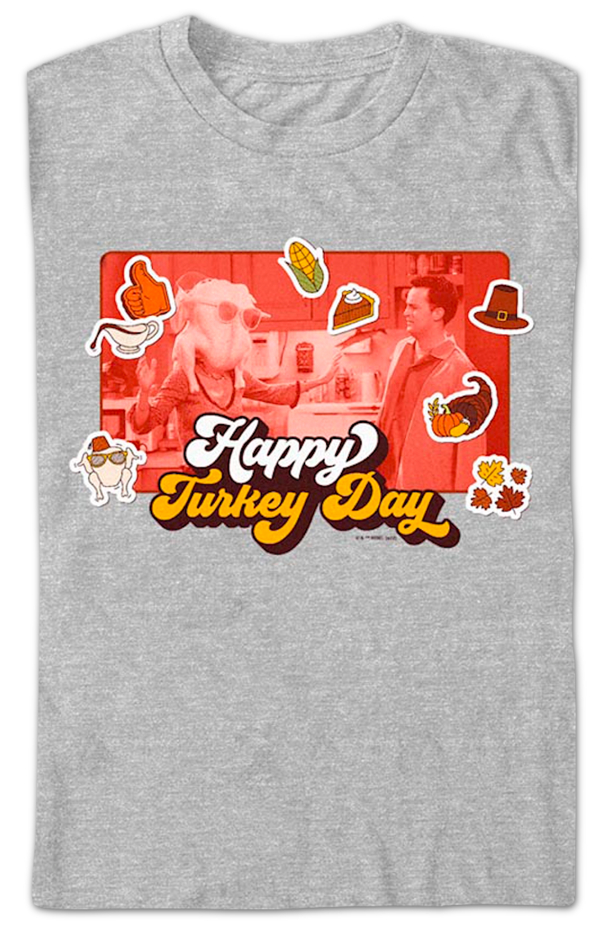 Happy Turkey Day Collage Friends T-Shirt