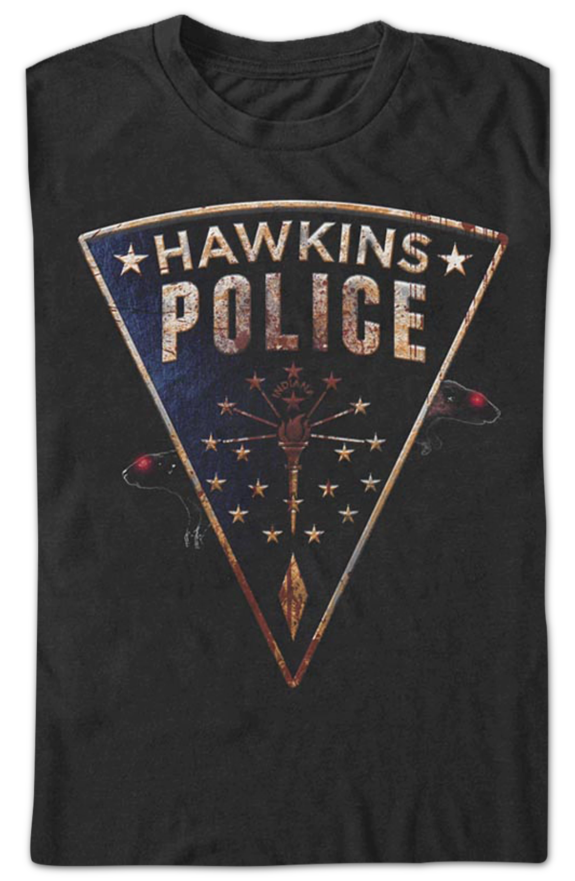Hawkins Police Rats Patch Stranger Things T-Shirt