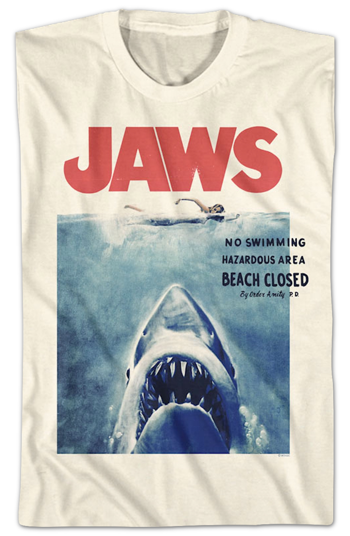Hazardous Area Beach Closed Jaws T-Shirt