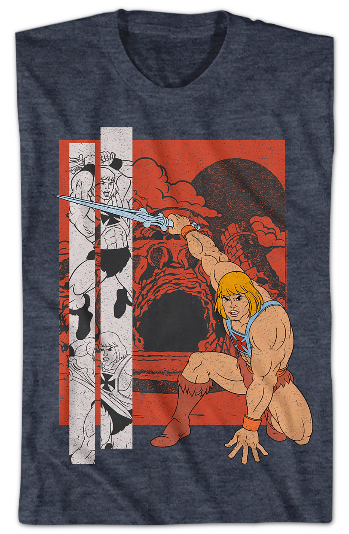 He-Man Action Pose Collage Masters of the Universe T-Shirt