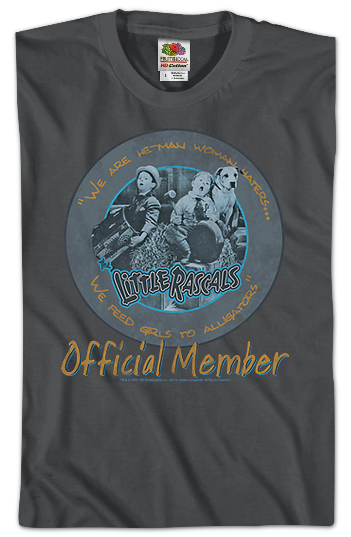 He-Man Woman Haters Club Official Member Little Rascals T-Shirt