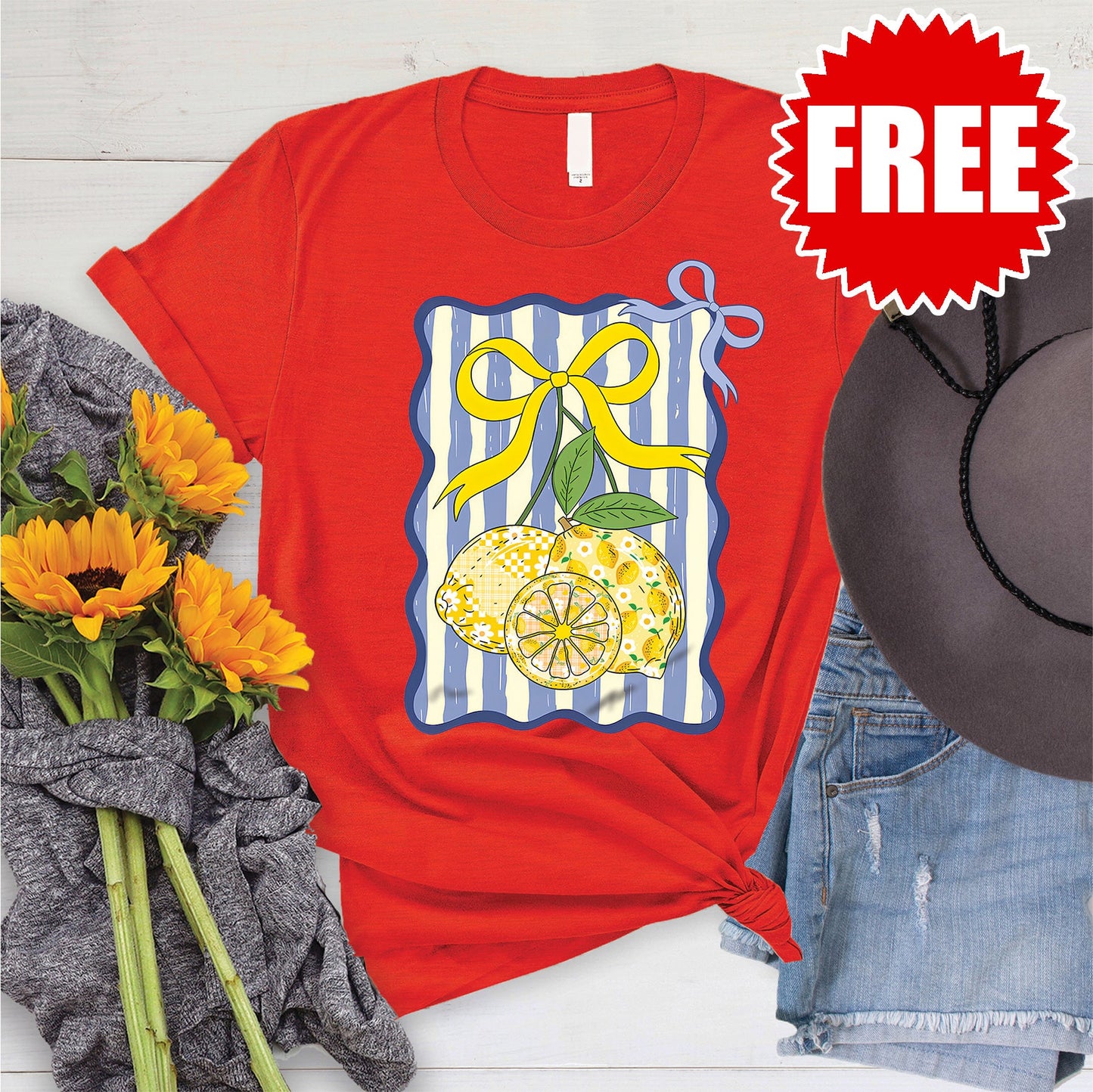 Lemon Tee - Heather Poppy - 0